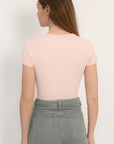TEE SHIRT MANCHES COURTES - JENNY - ROSE PALE TEE SHIRT KOOKAI Mode Kookai