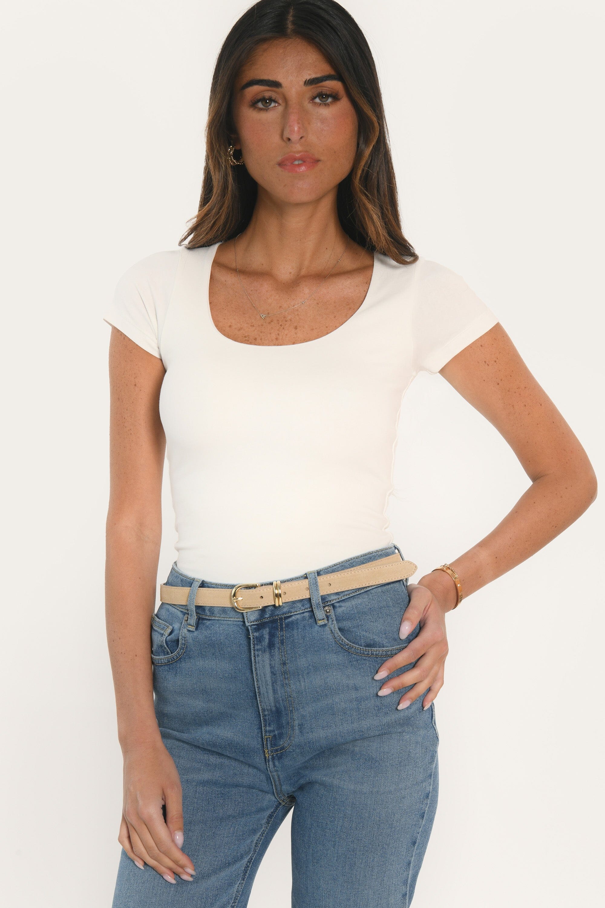 TEE SHIRT MANCHES COURTES - VIRGINI - ECRU TEE SHIRT KOOKAI Mode Kookai