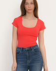 TEE SHIRT MANCHES COURTES - VIRGINI - HIBISCUS TEE SHIRT KOOKAI Mode Kookai