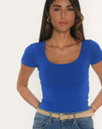 TEE SHIRT MANCHES COURTES - VIRGINI - INDIGO TEE SHIRT KOOKAI Mode Kookai