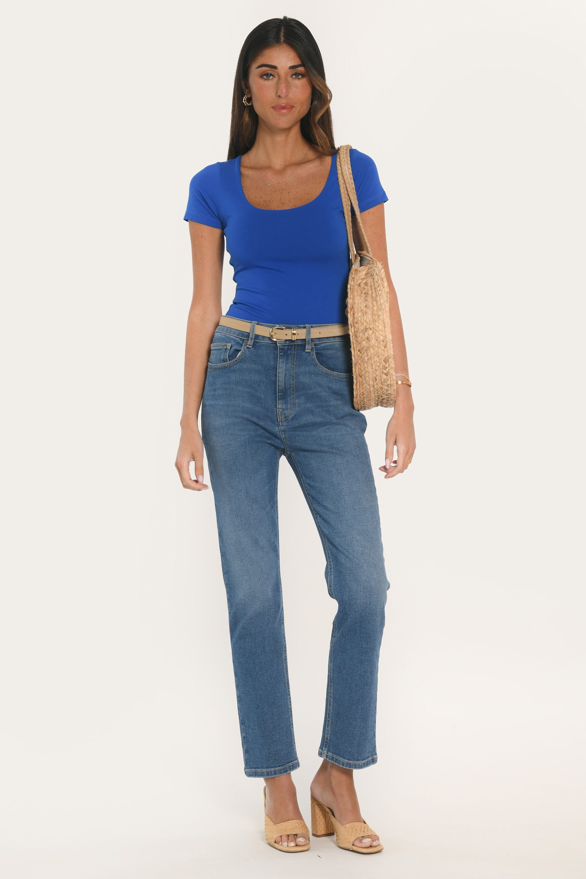 TEE SHIRT MANCHES COURTES - VIRGINI - INDIGO TEE SHIRT KOOKAI Mode Kookai
