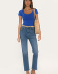 TEE SHIRT MANCHES COURTES - VIRGINI - INDIGO TEE SHIRT KOOKAI Mode Kookai