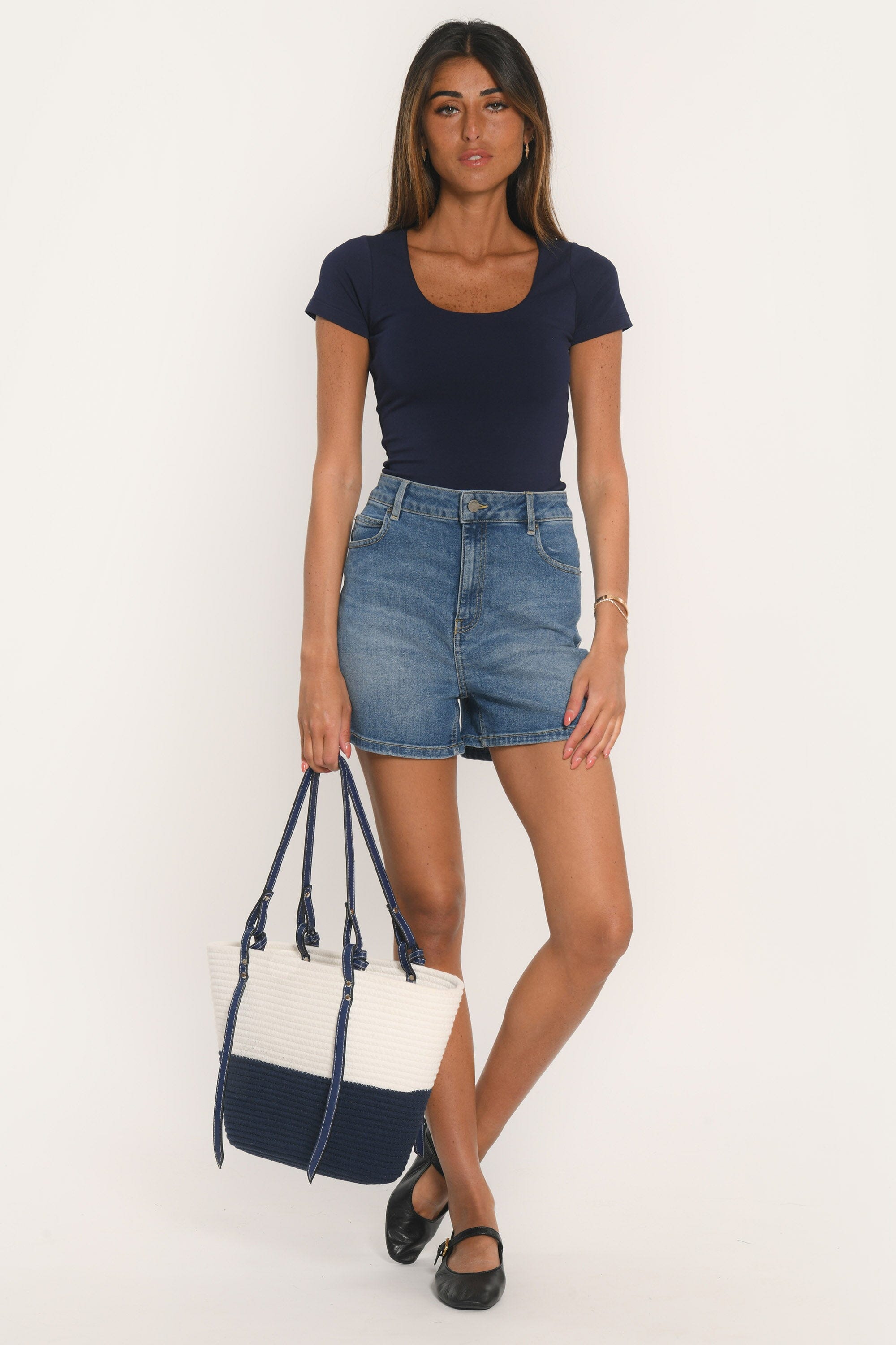 TEE SHIRT MANCHES COURTES - VIRGINI - NAVY TEE SHIRT KOOKAI Mode Kookai