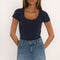 TEE SHIRT MANCHES COURTES - VIRGINI - NOIR TEE SHIRT KOOKAI Mode Kookai