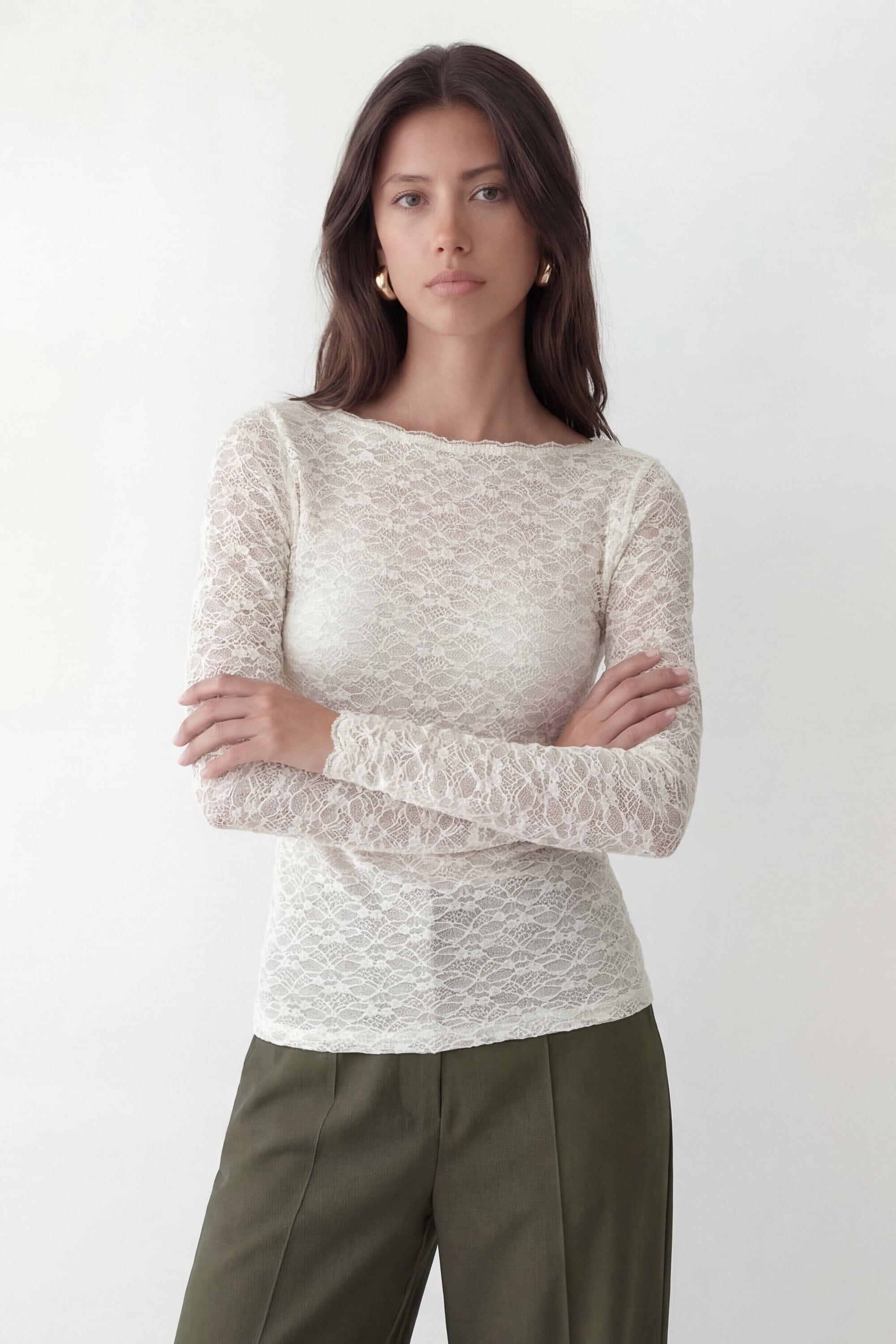 TEE SHIRT MANCHES LONGUES - CATE - ECRU TEE SHIRT NEW KOOKAI Mode Kookai