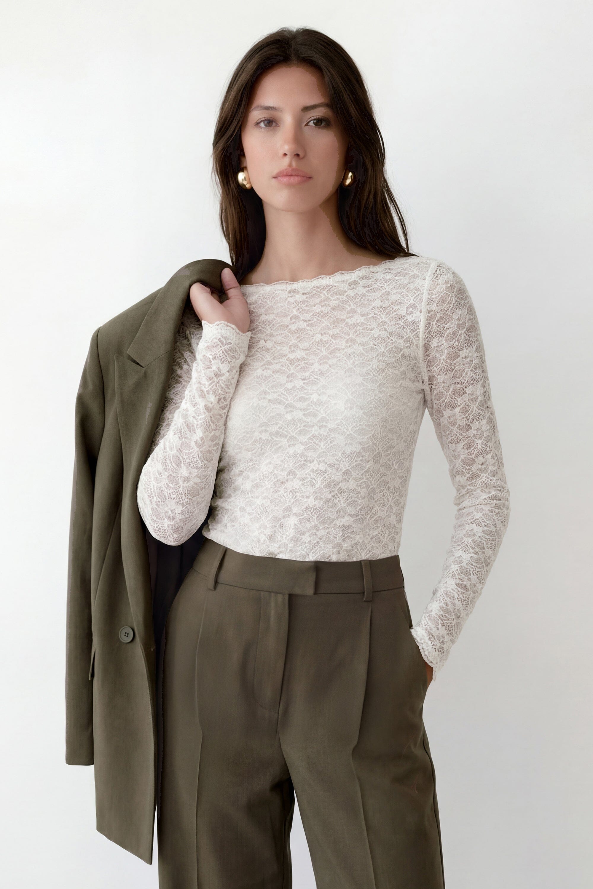 TEE SHIRT MANCHES LONGUES - CATE - ECRU TEE SHIRT NEW KOOKAI Mode Kookai