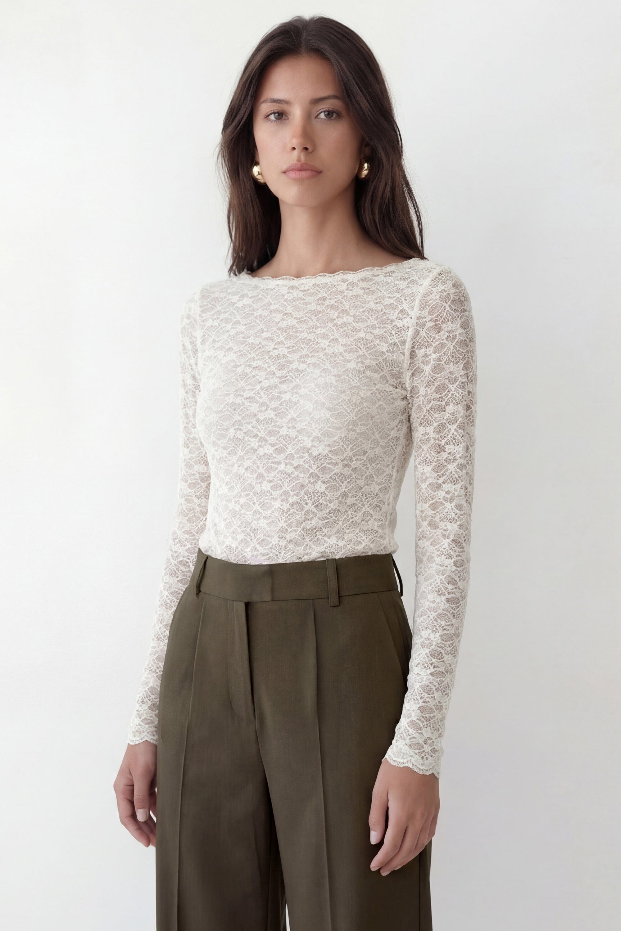 TEE SHIRT MANCHES LONGUES - CATE - ECRU TEE SHIRT NEW KOOKAI Mode Kookai