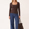 TEE-SHIRT ML - CLEMENTINE - BRUN TEE SHIRT KOOKAI Mode Kookai