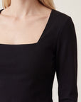 TEE-SHIRT ML - CLEMENTINE - NOIR TEE SHIRT KOOKAI Mode Kookai