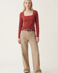 TEE-SHIRT ML - CLEMENTINE - TERRACOTTA TEE SHIRT KOOKAI Mode Kookai