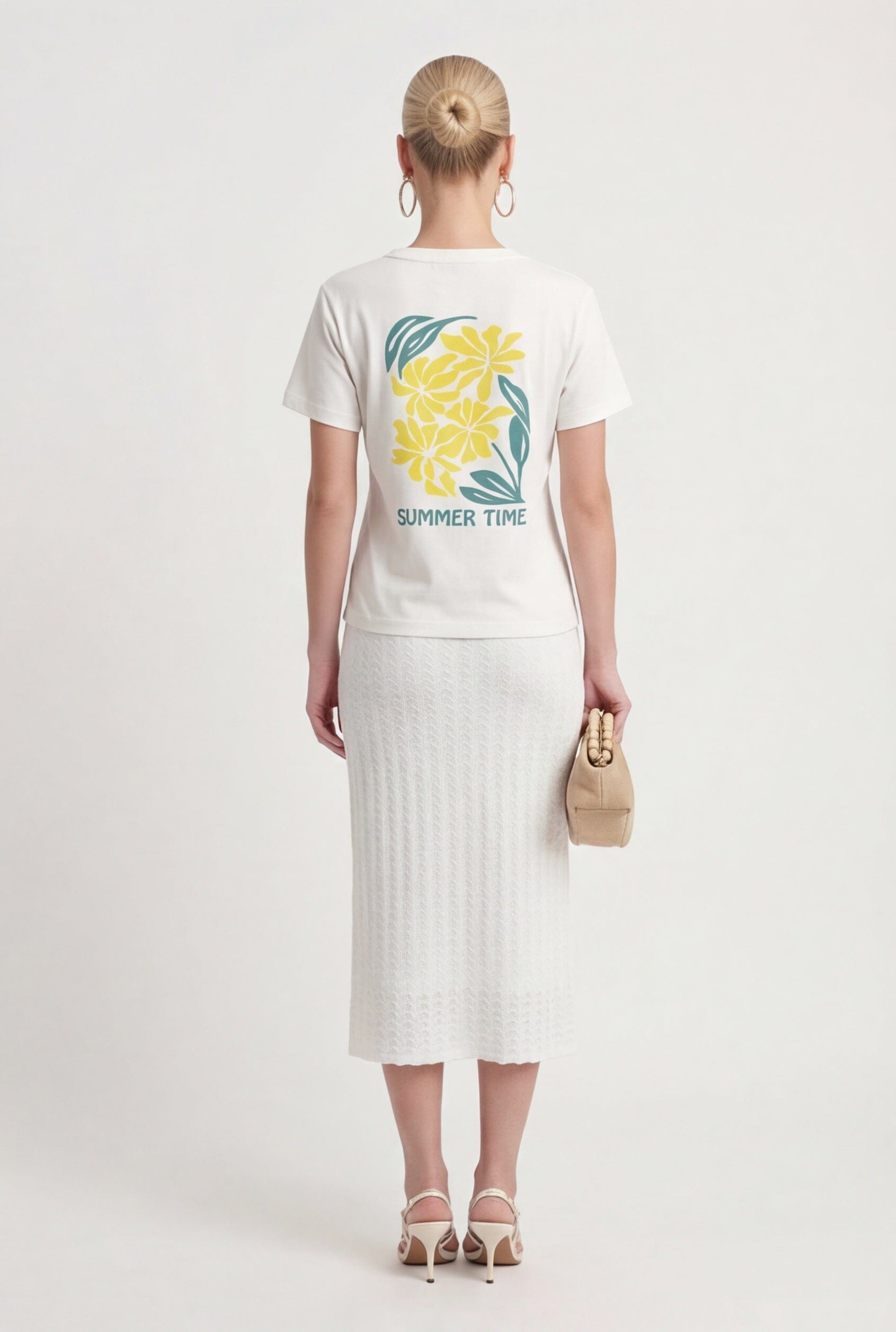 TEE-SHIRT - SUMMER TIME - ECRU TEE SHIRT NEW KOOKAI Mode Kookai