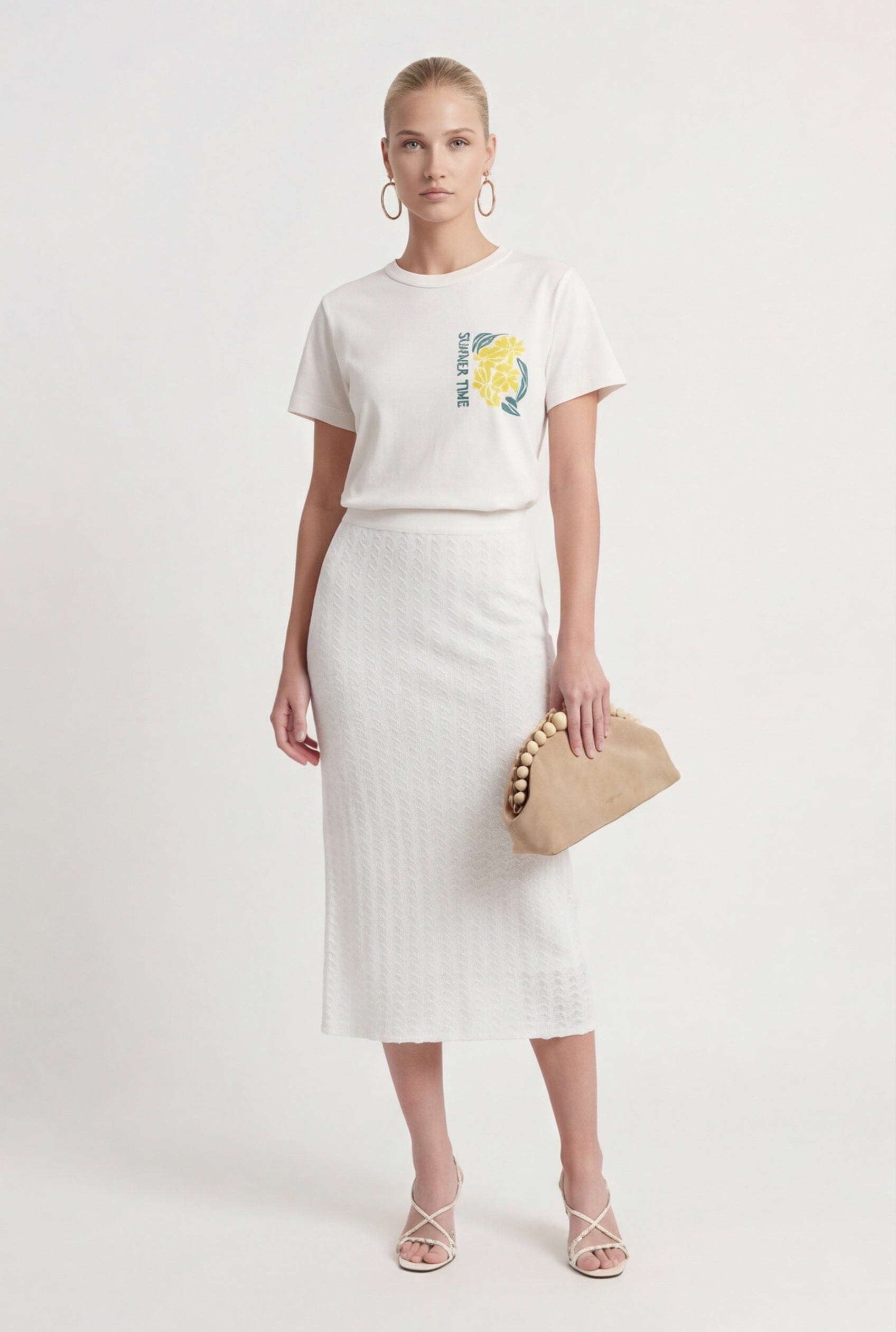 TEE-SHIRT - SUMMER TIME - ECRU TEE SHIRT NEW KOOKAI Mode Kookai