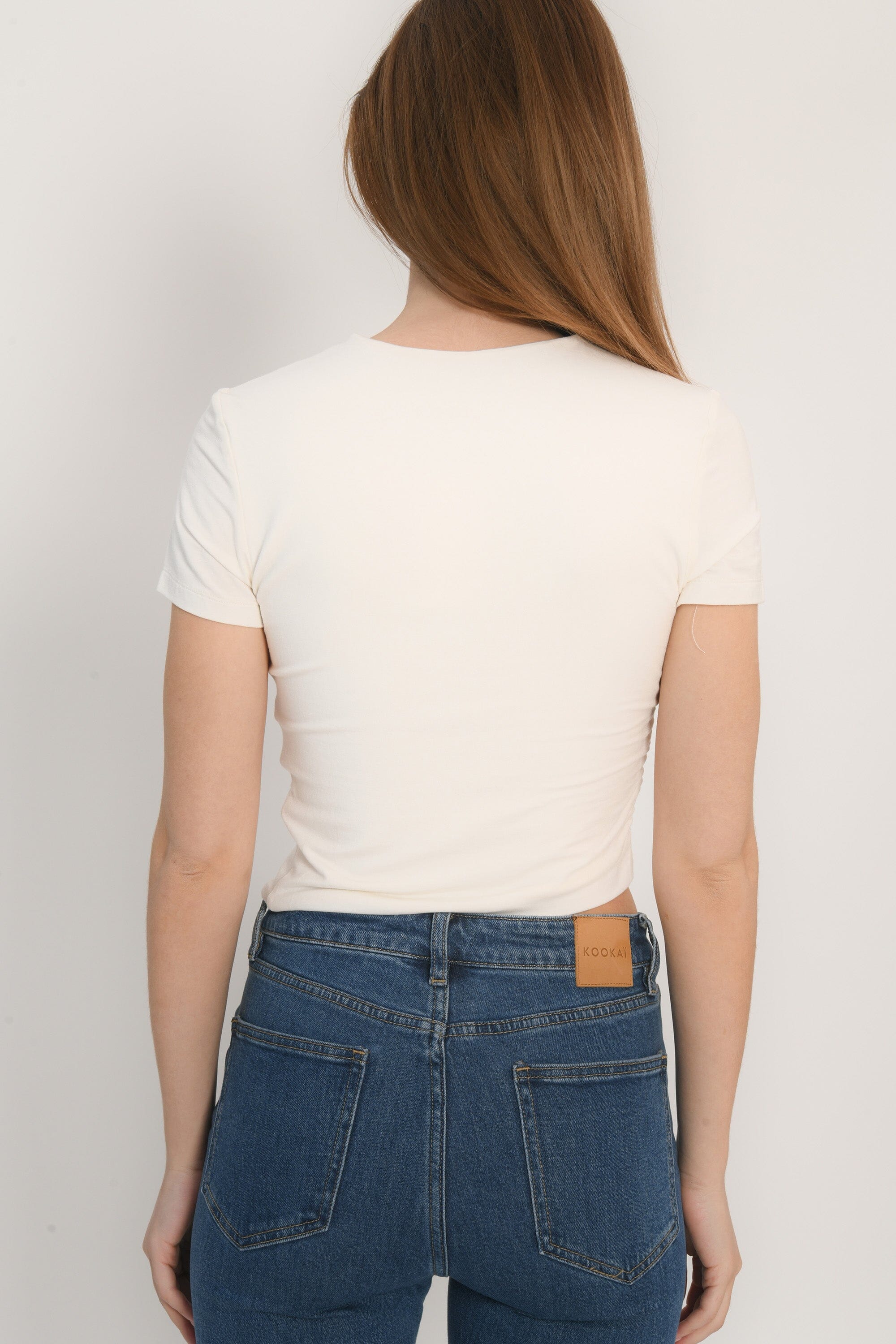 TEE SHIRT TWIST - ANILA - ECRU TEE SHIRT NEW KOOKAI Mode Kookai