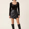 TEE-SHIRT VELOURS - DUSTY - NOIR TEE SHIRT NEW KOOKAI Mode Kookai