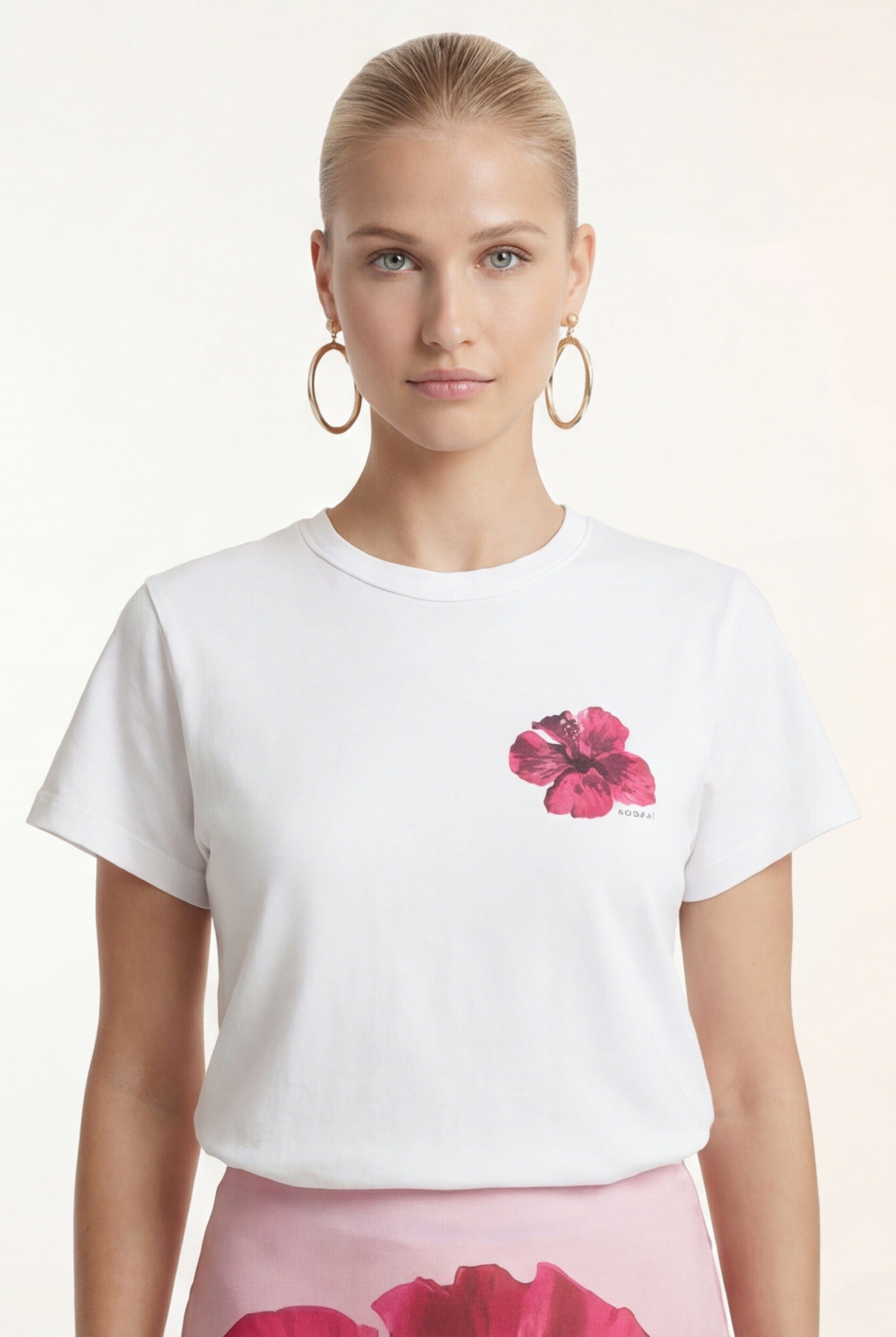 TEE6SHIRT - C-HIBISCUS - BLANC TEE SHIRT NEW KOOKAI Mode Kookai