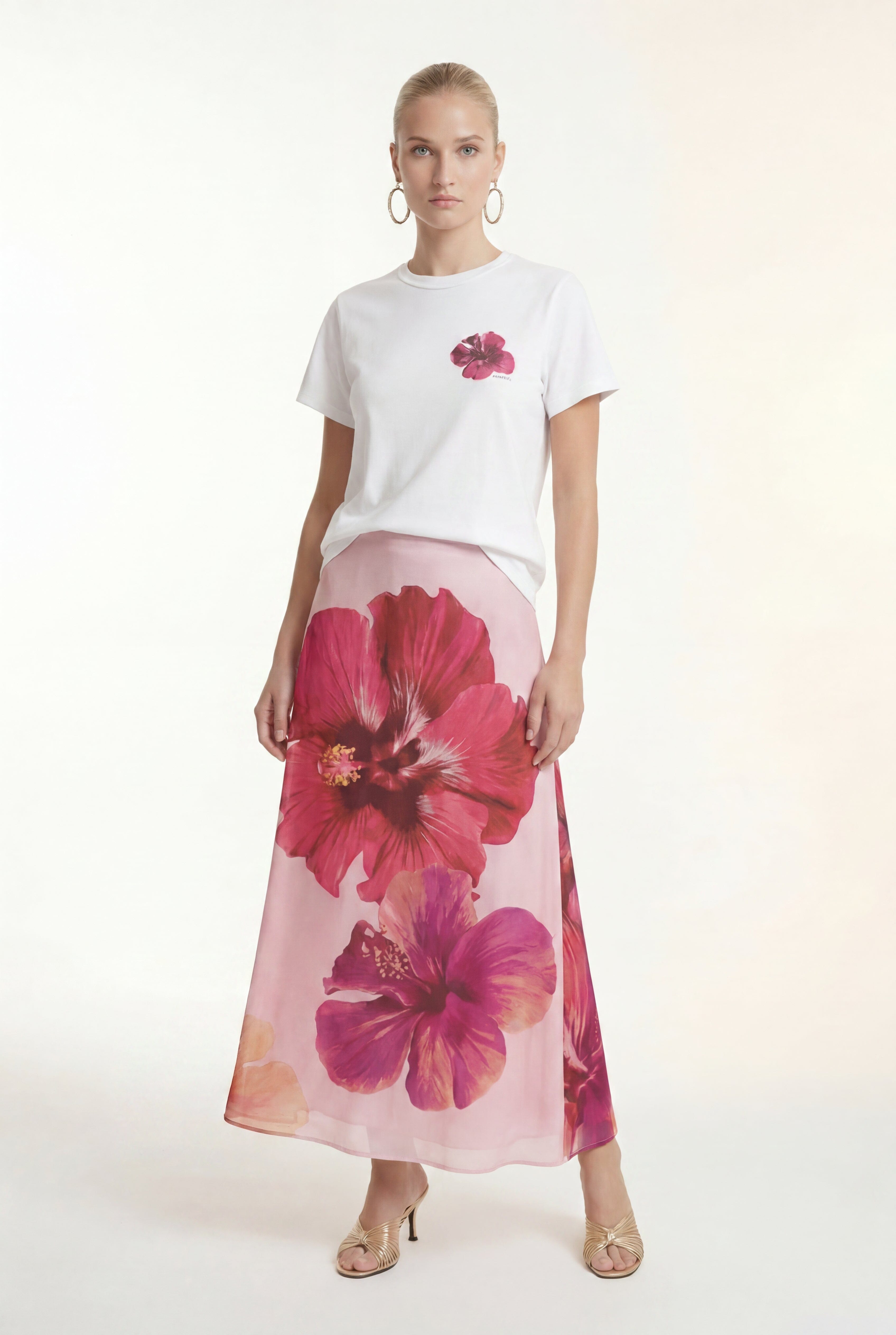 TEE6SHIRT - C-HIBISCUS - BLANC TEE SHIRT NEW KOOKAI Mode Kookai