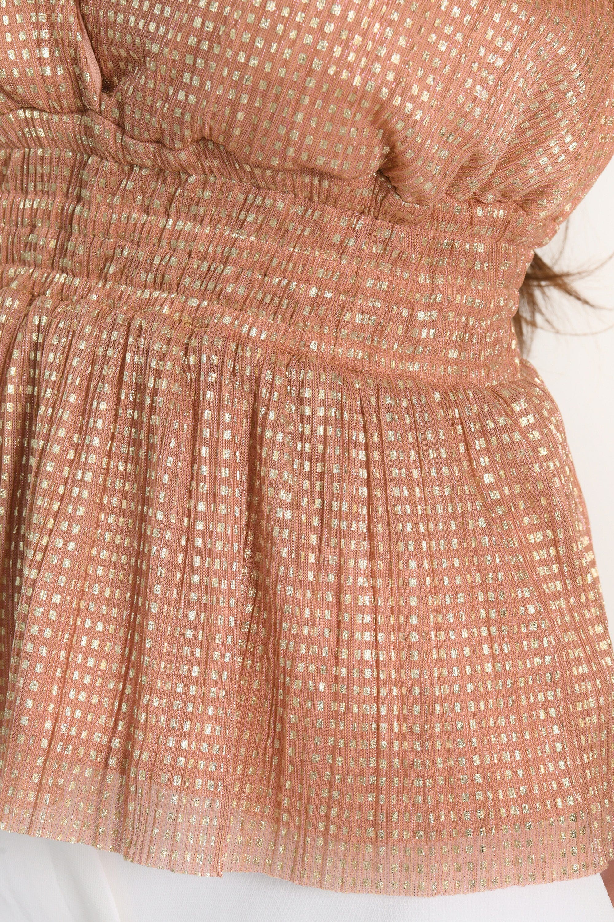 TOP - ALEXIANE - PECHE/GOLD TOP NEW KOOKAI Mode Kookai