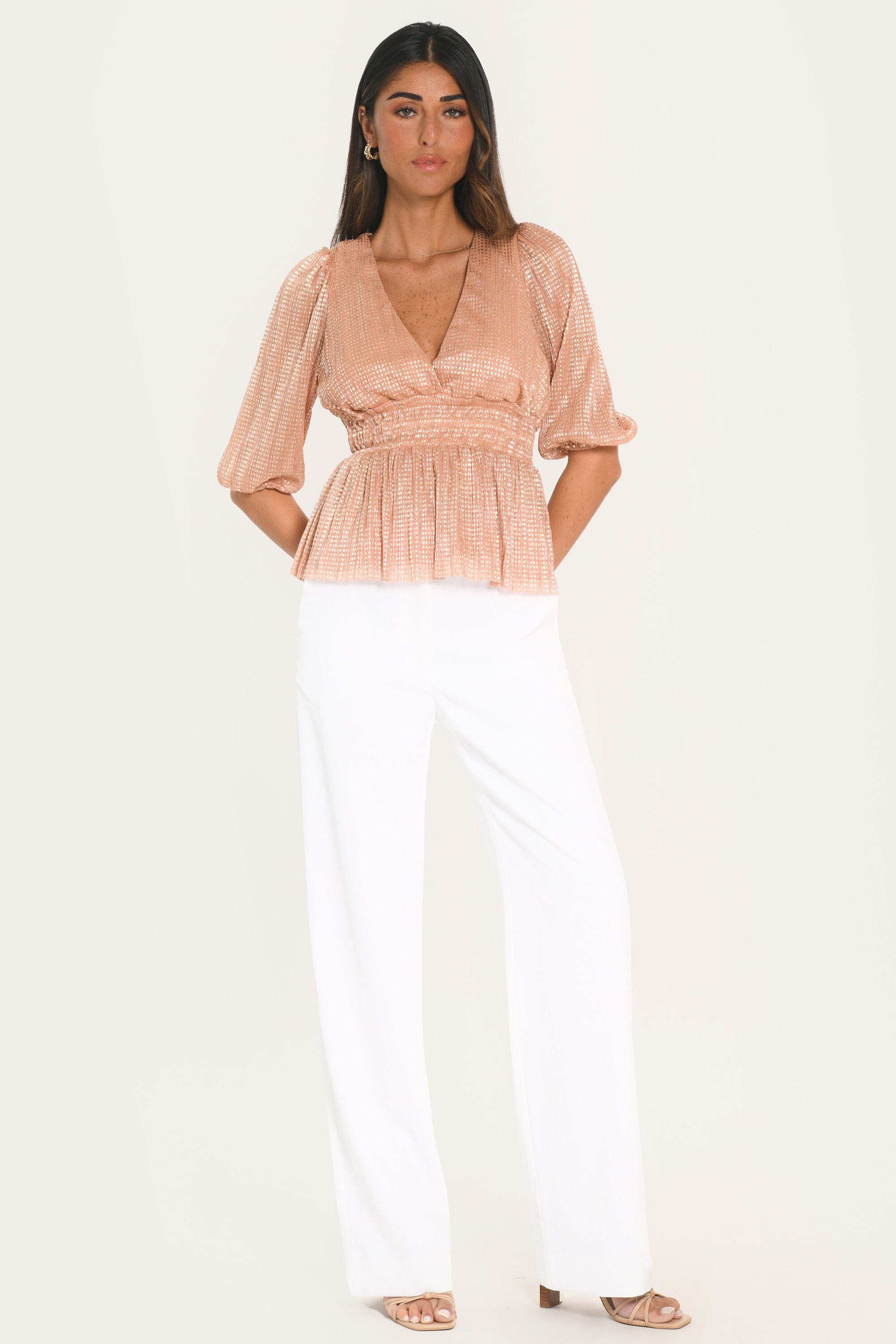 TOP - ALEXIANE - PECHE/GOLD TOP NEW KOOKAI Mode Kookai