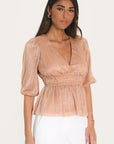 TOP - ALEXIANE - PECHE/GOLD TOP NEW KOOKAI Mode Kookai