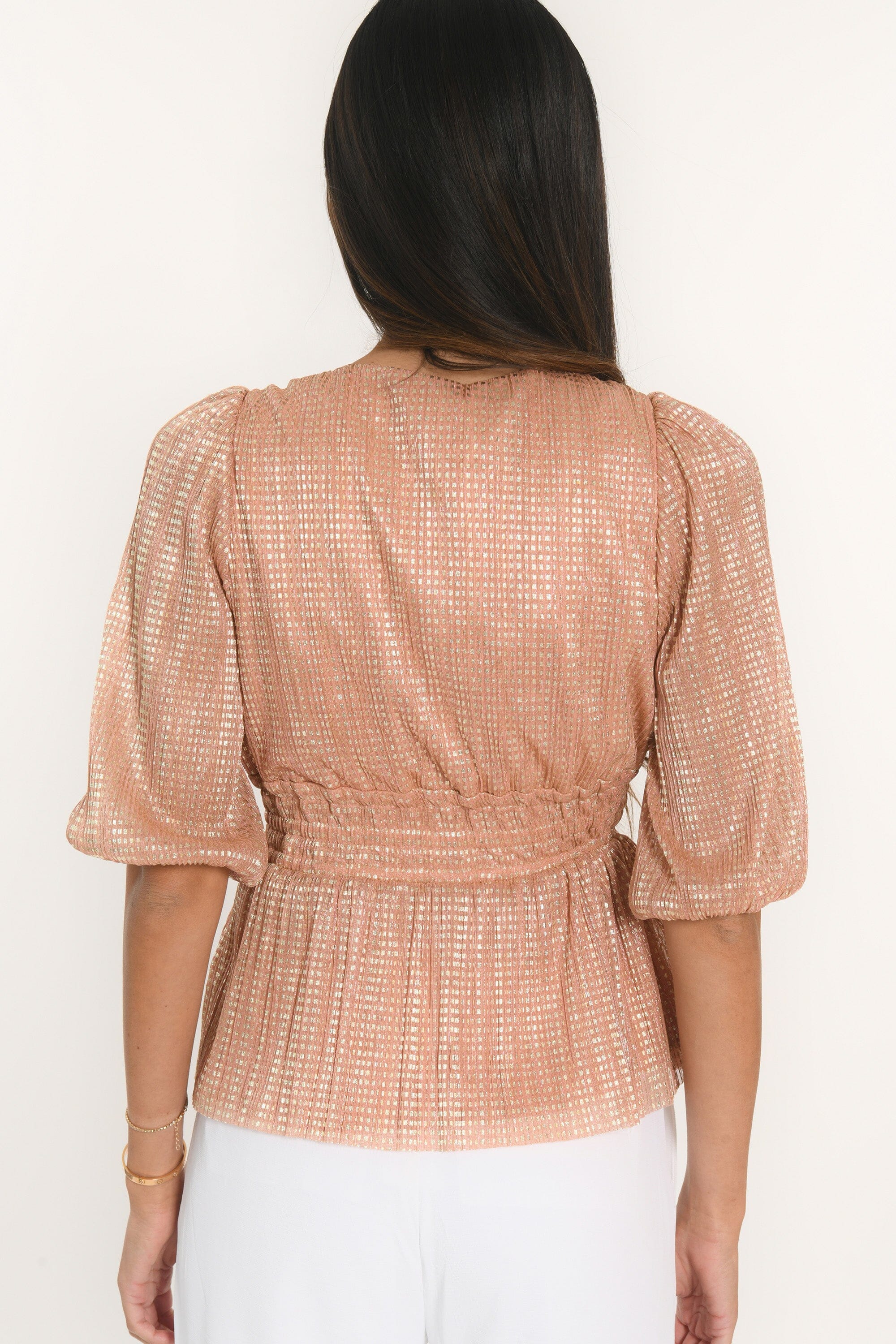 TOP - ALEXIANE - PECHE/GOLD TOP NEW KOOKAI Mode Kookai
