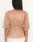 TOP - ALEXIANE - PECHE/GOLD TOP NEW KOOKAI Mode Kookai
