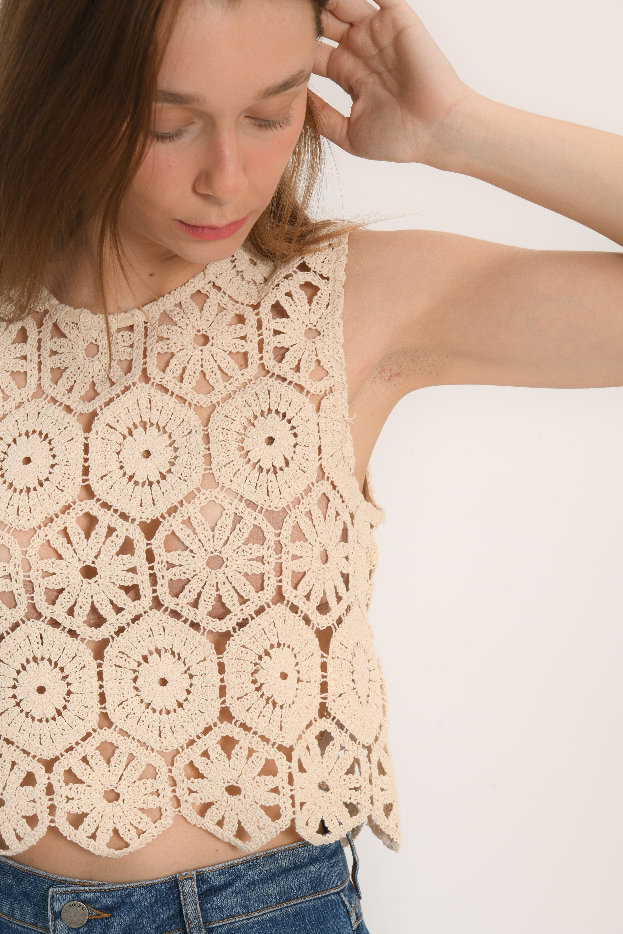 TOP - ANDREE - BEIGE TOP NEW KOOKAI Mode Kookai