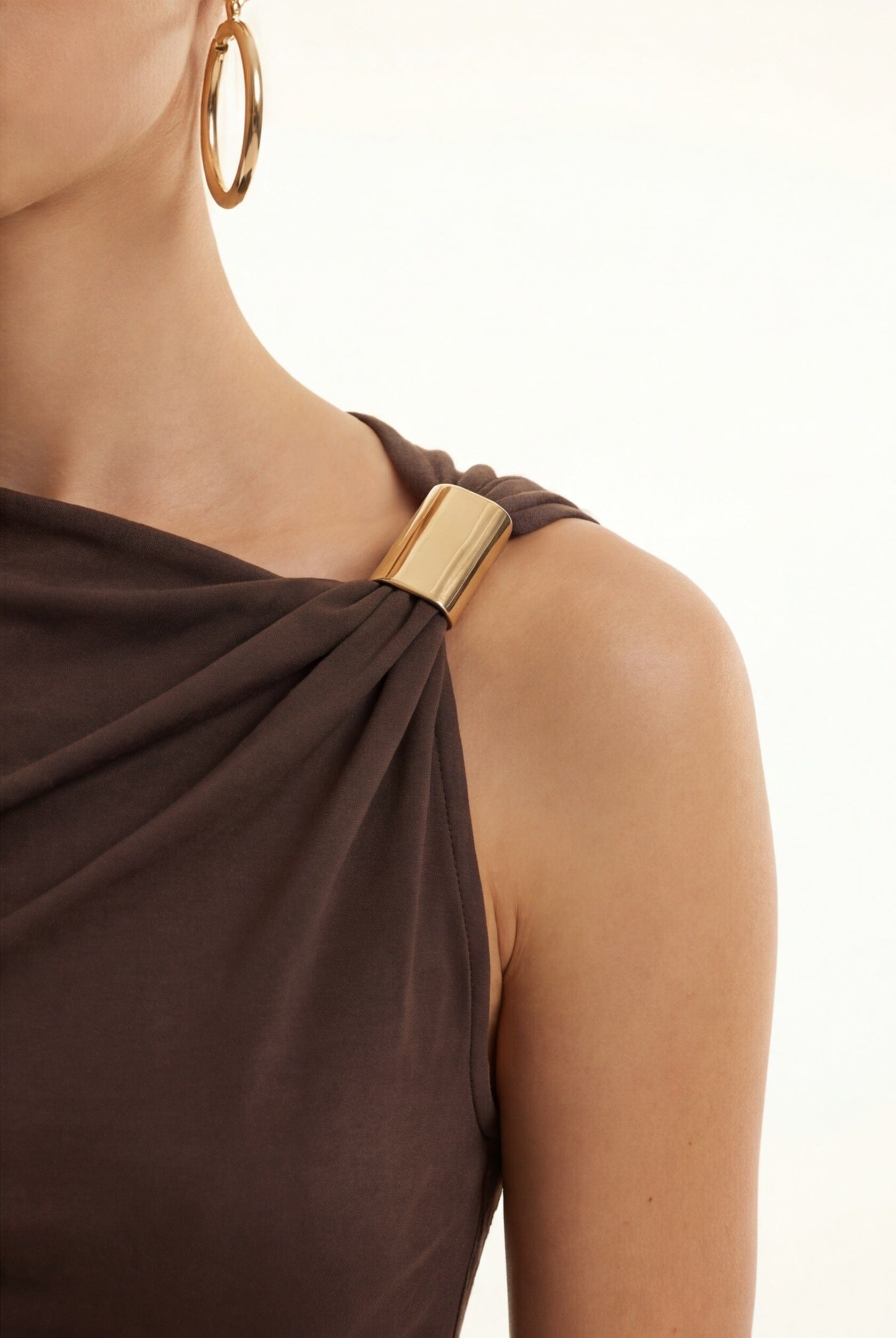 TOP ASYMETRIQUE - CRYSTA - ESPRESSO TEE SHIRT NEW KOOKAI Mode Kookai