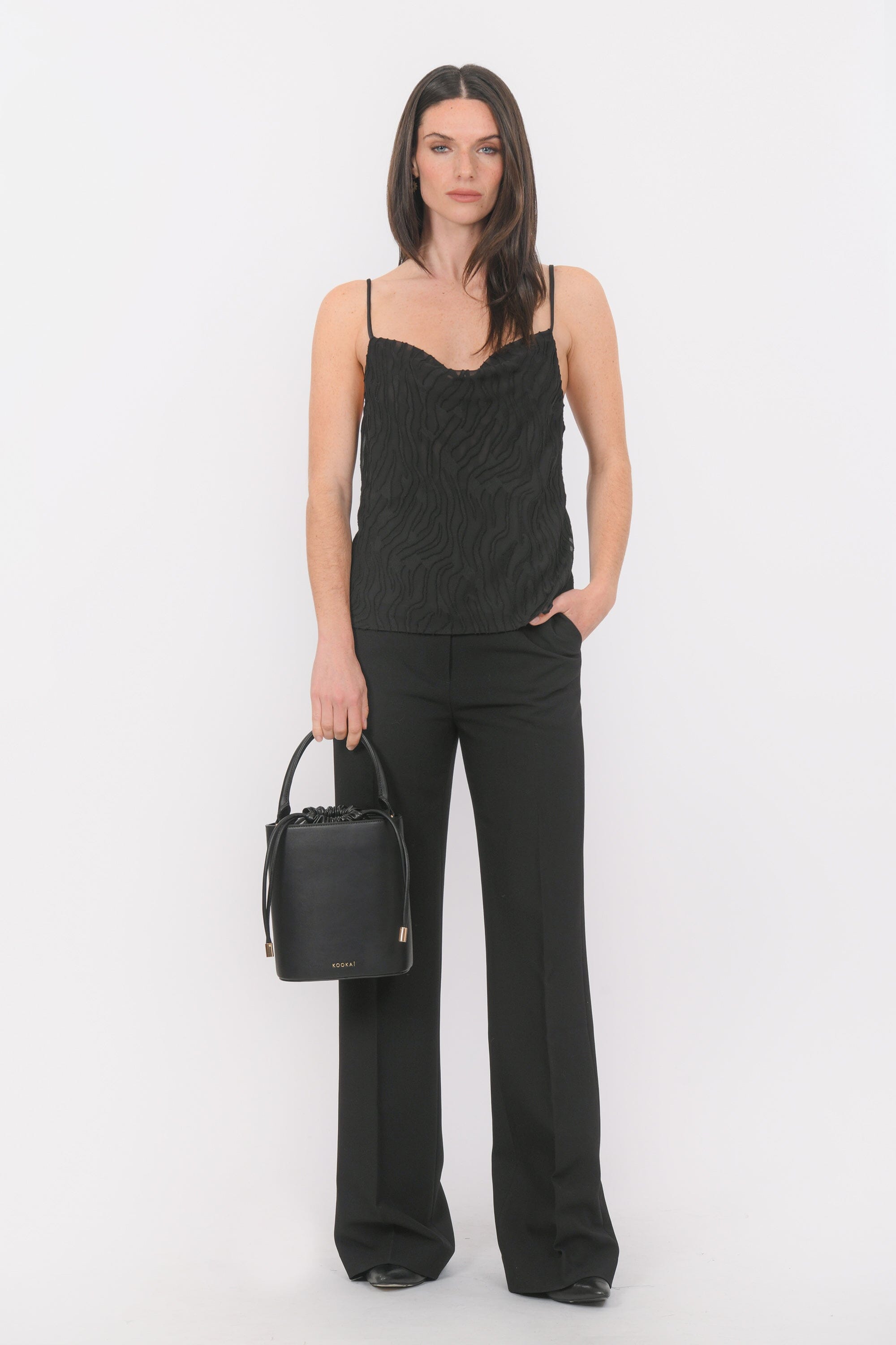 TOP BENITIER - BENNY - NOIR TOP NEW KOOKAI Mode Kookai