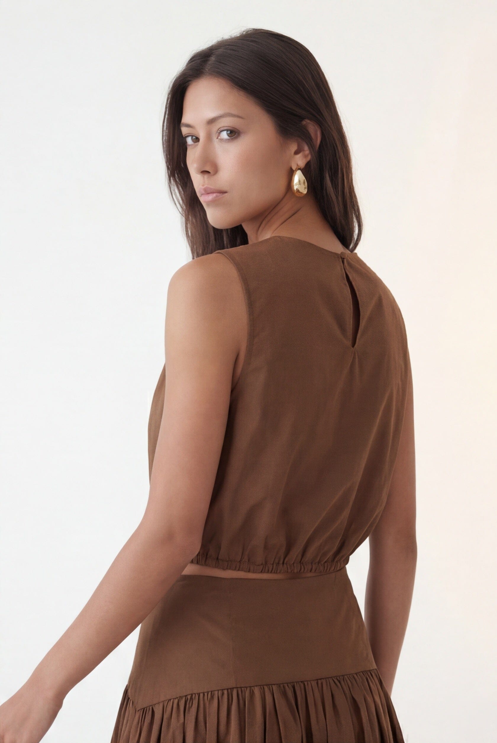 TOP BOITE - CELIA - CHOCOLAT TOP NEW KOOKAI Mode Kookai