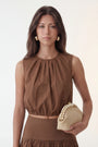 TOP BOITE - CELIA - CHOCOLAT TOP NEW KOOKAI Mode Kookai