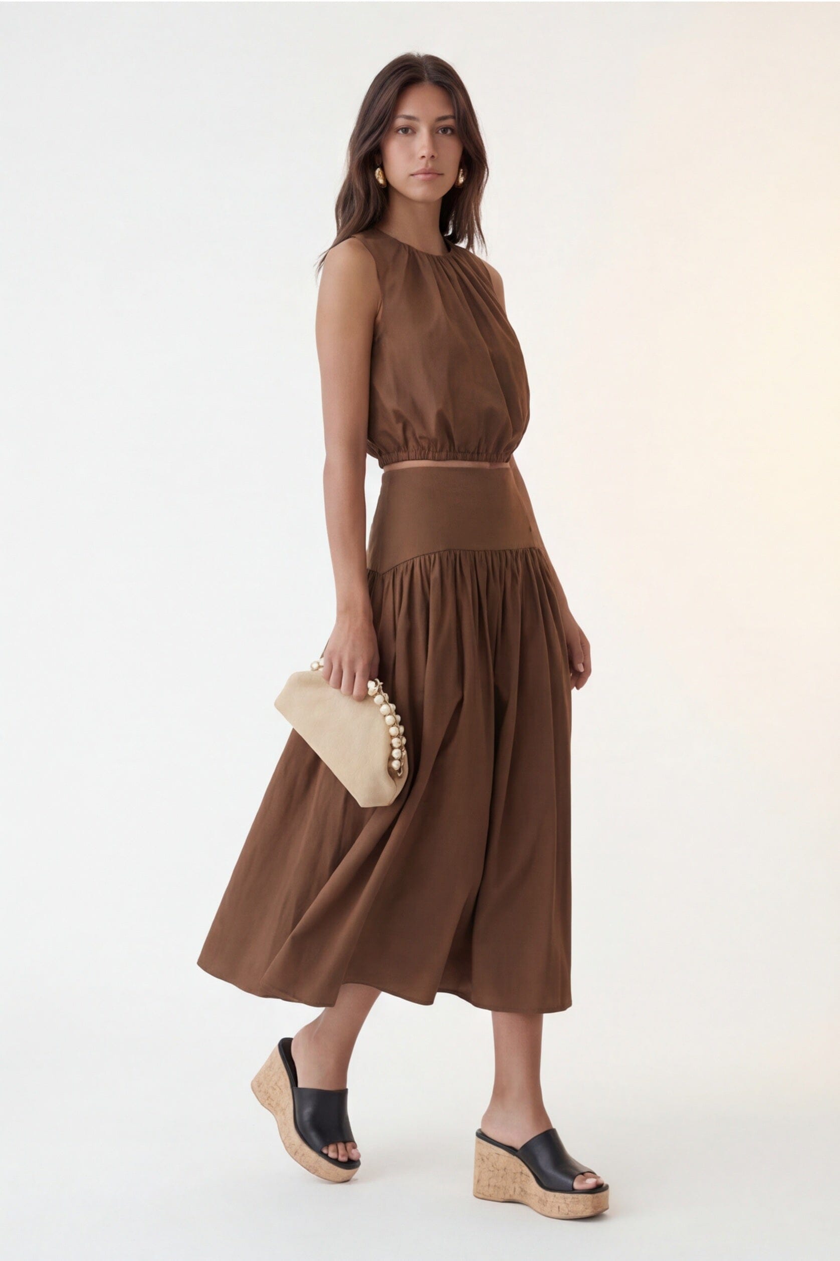 TOP BOITE - CELIA - CHOCOLAT TOP NEW KOOKAI Mode Kookai