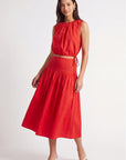 TOP BOITE - CELIA - ROUGE TOP NEW KOOKAI Mode Kookai