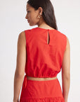 TOP BOITE - CELIA - ROUGE TOP NEW KOOKAI Mode Kookai