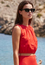 TOP BOITE - CELIA - ROUGE TOP NEW KOOKAI Mode Kookai