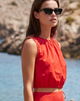 TOP BOITE - CELIA - ROUGE TOP NEW KOOKAI Mode Kookai