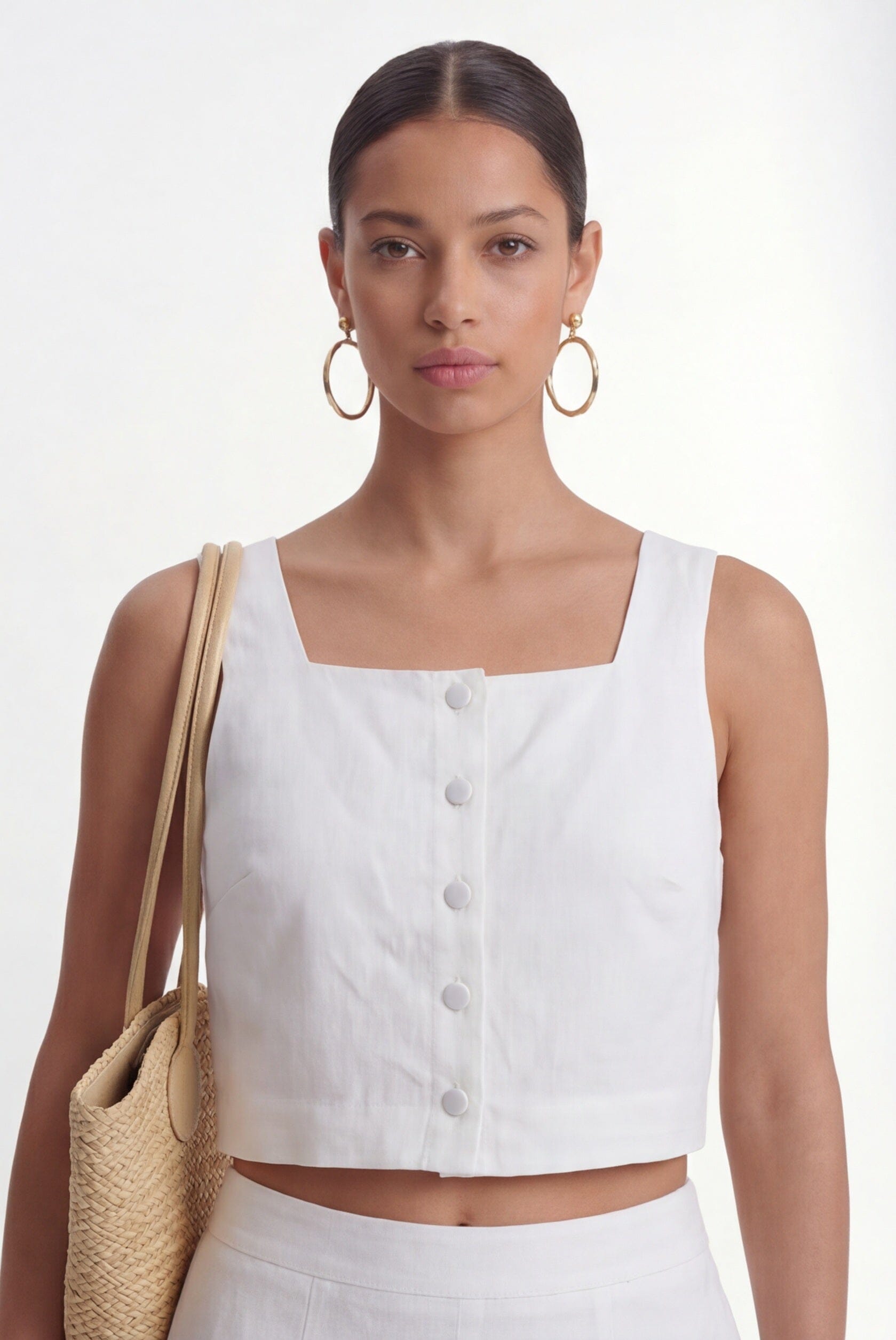TOP BOITE - CHELSEA - BLANC TOP NEW KOOKAI Mode Kookai
