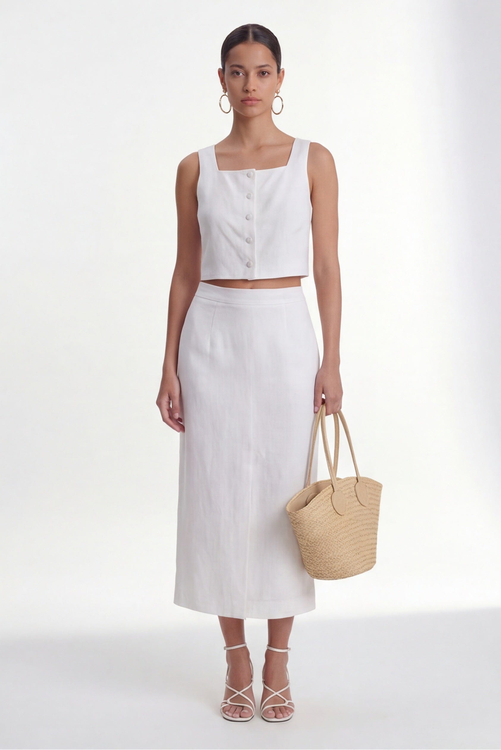 TOP BOITE - CHELSEA - BLANC TOP NEW KOOKAI Mode Kookai