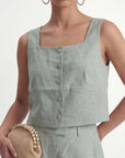 TOP BOITE - CHELSEA - CELADON TOP NEW KOOKAI Mode Kookai