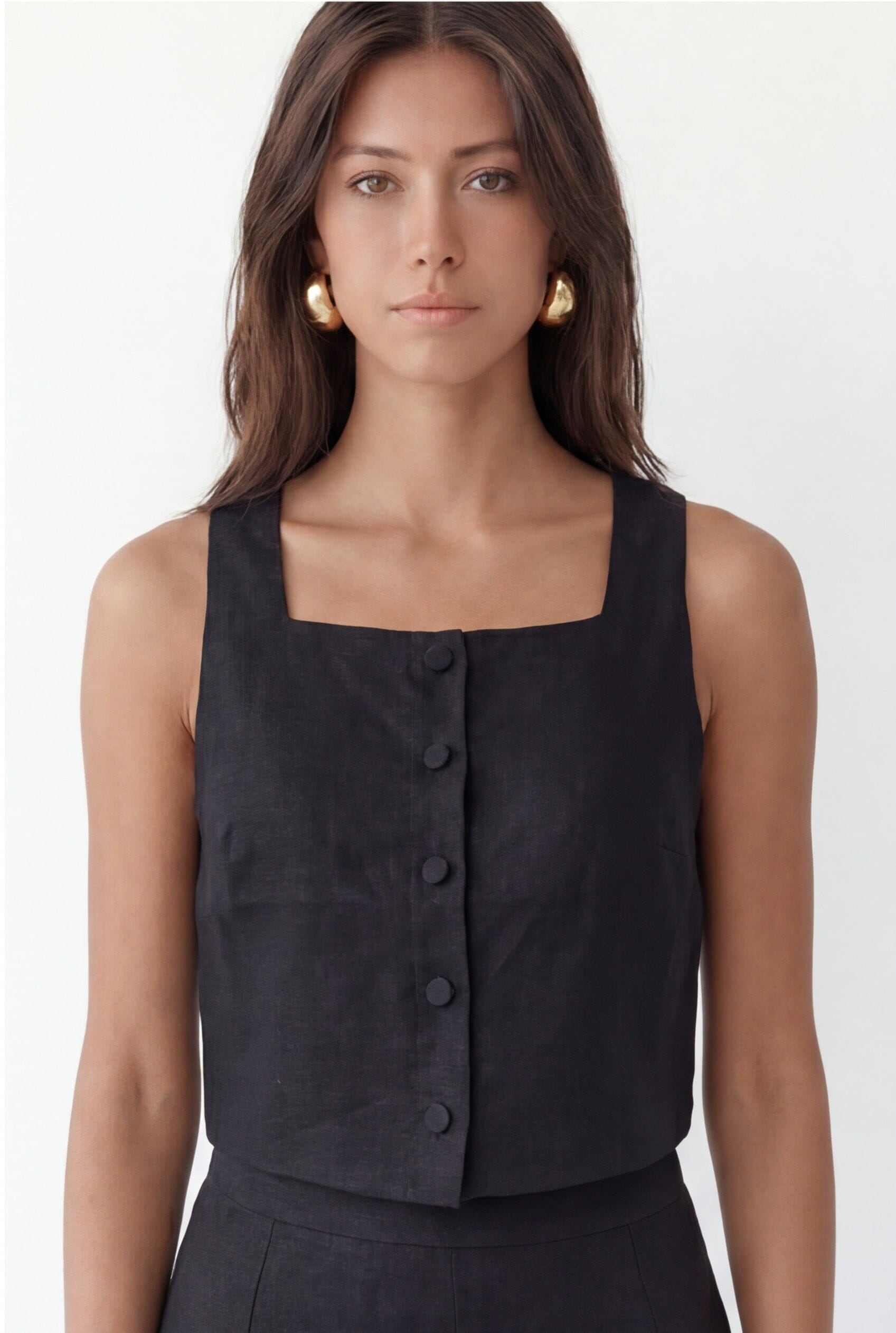 TOP BOITE - CHELSEA - NOIR TOP NEW KOOKAI Mode Kookai