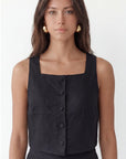 TOP BOITE - CHELSEA - NOIR TOP NEW KOOKAI Mode Kookai