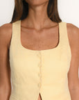 TOP BOUTONNE - ALICE - JAUNE TOP NEW KOOKAI Mode Kookai
