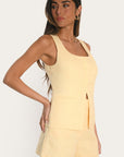 TOP BOUTONNE - ALICE - JAUNE TOP NEW KOOKAI Mode Kookai