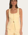 TOP BOUTONNE - ALICE - JAUNE TOP NEW KOOKAI Mode Kookai