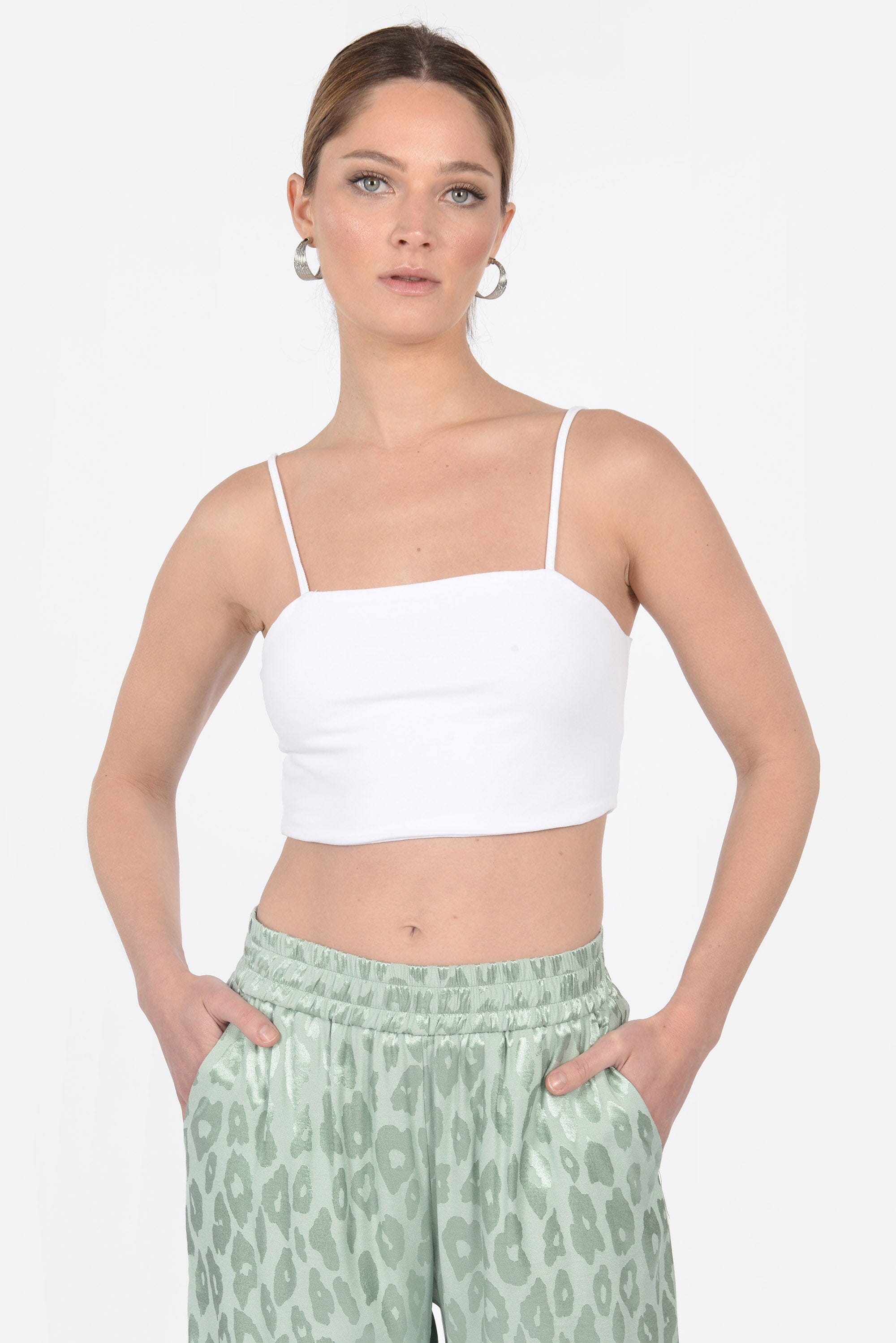 TOP BRETELLES JULIA BLANC TEE SHIRT KOOKAI Mode Kookai