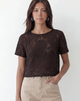 TOP BRODE - CORDIS - CHOCOLAT TEE SHIRT NEW KOOKAI Mode Kookai