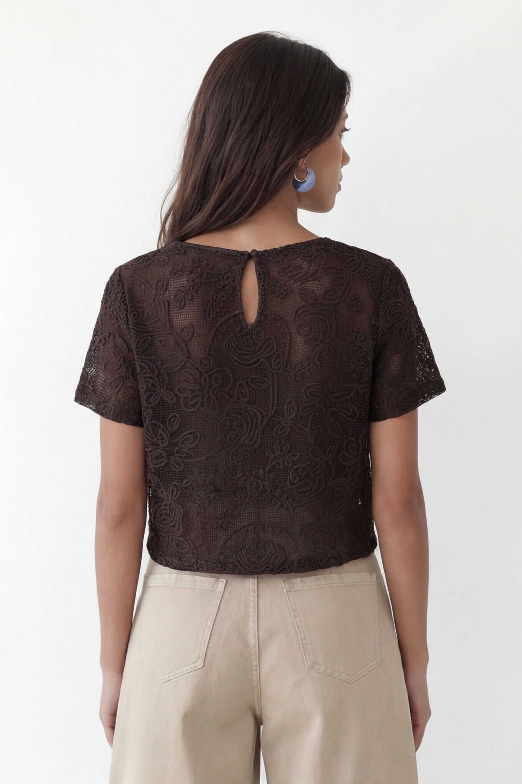 TOP BRODE - CORDIS - CHOCOLAT TEE SHIRT NEW KOOKAI Mode Kookai