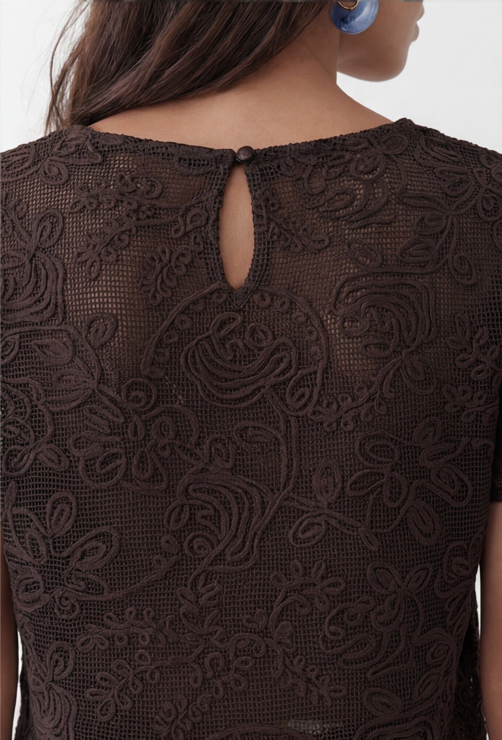 TOP BRODE - CORDIS - CHOCOLAT TEE SHIRT NEW KOOKAI Mode Kookai