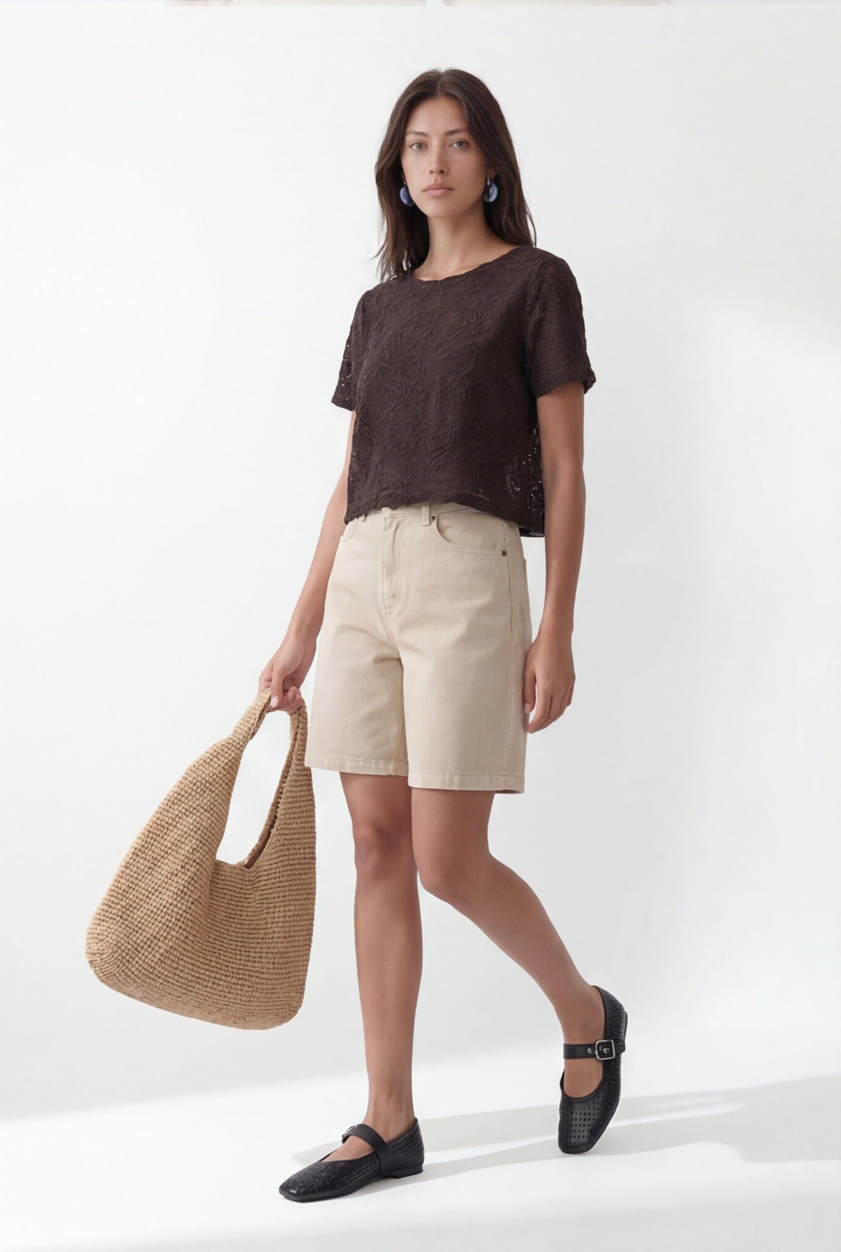 TOP BRODE - CORDIS - CHOCOLAT TEE SHIRT NEW KOOKAI Mode Kookai