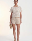 TOP BRODE - CORDIS - ECRU TEE SHIRT NEW KOOKAI Mode Kookai