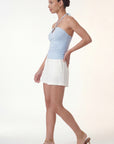 TOP BUSTIER - CHARLENE - CELADON TEE SHIRT NEW KOOKAI Mode Kookai